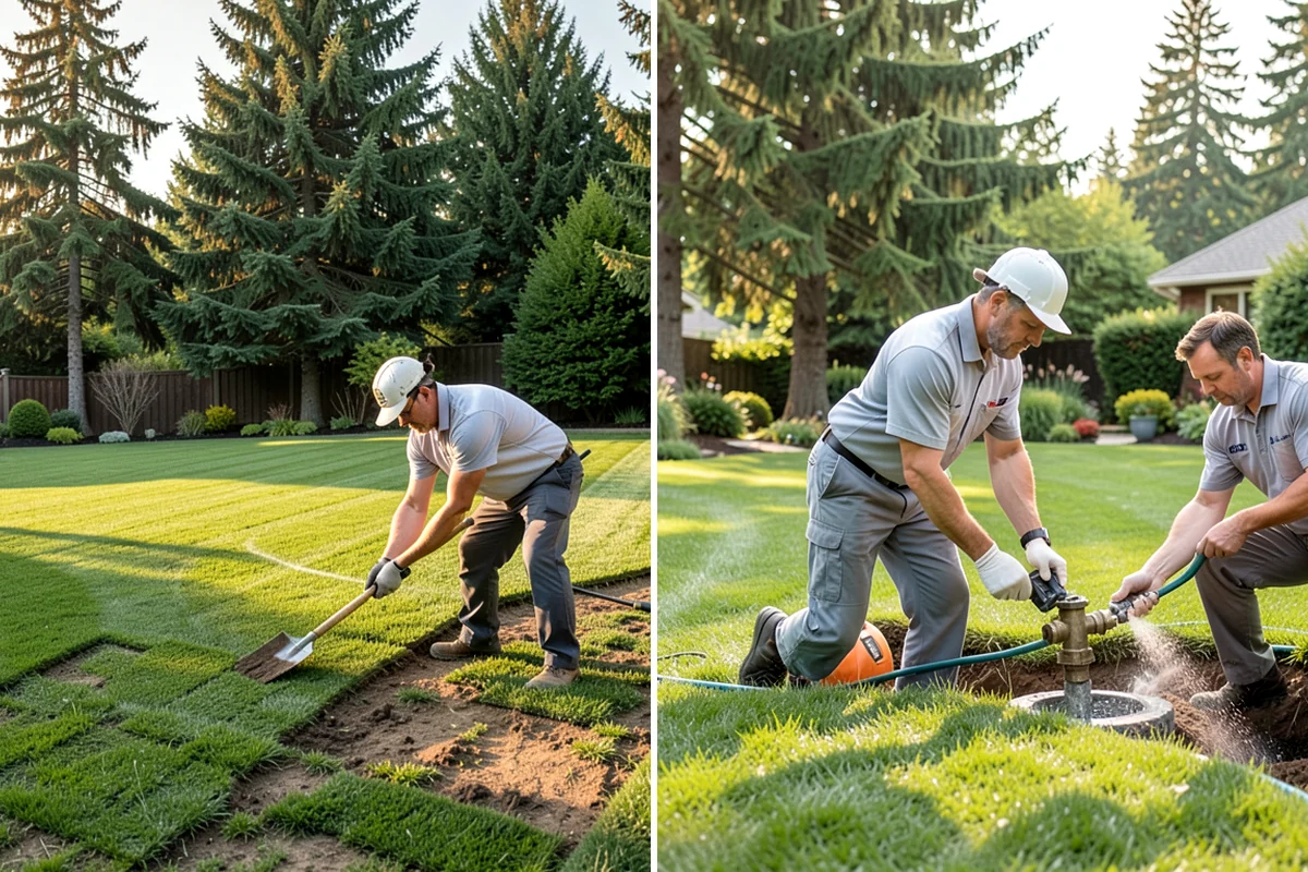 Lawn & Garden Renovation in Enumclaw, King County, WA - Walk the property and plan lawn and bed work