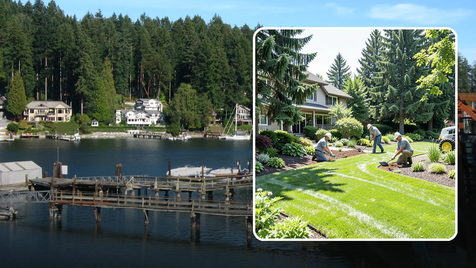 Lawn & Garden Renovation in Gig Harbor, Pierce County, WA - Whole-yard refresh that renovates both lawn and planting beds into a cohesive, healthy landscape.
