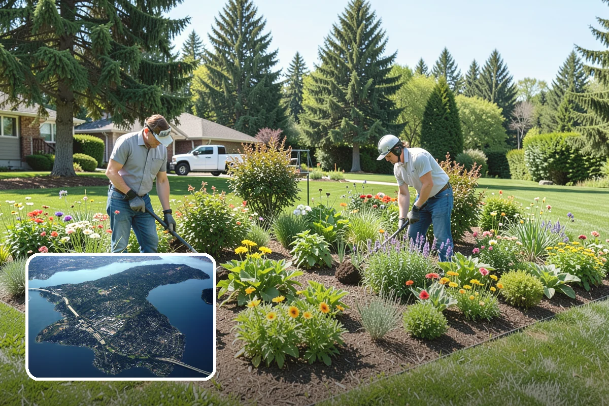 Lawn & Garden Renovation in Mercer Island, King County, WA - One project that refreshes lawn and beds together