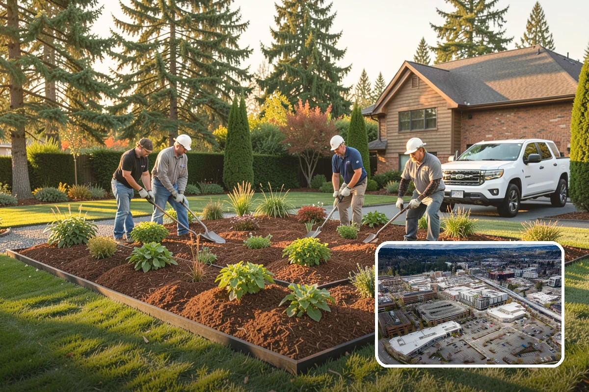 Lawn & Garden Renovation in Redmond, King County, WA - One project that refreshes lawn and beds together