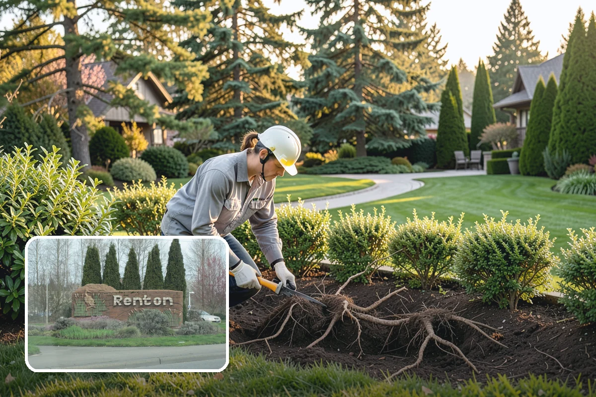Lawn & Garden Renovation in Renton, King County, WA - One project that refreshes lawn and beds together