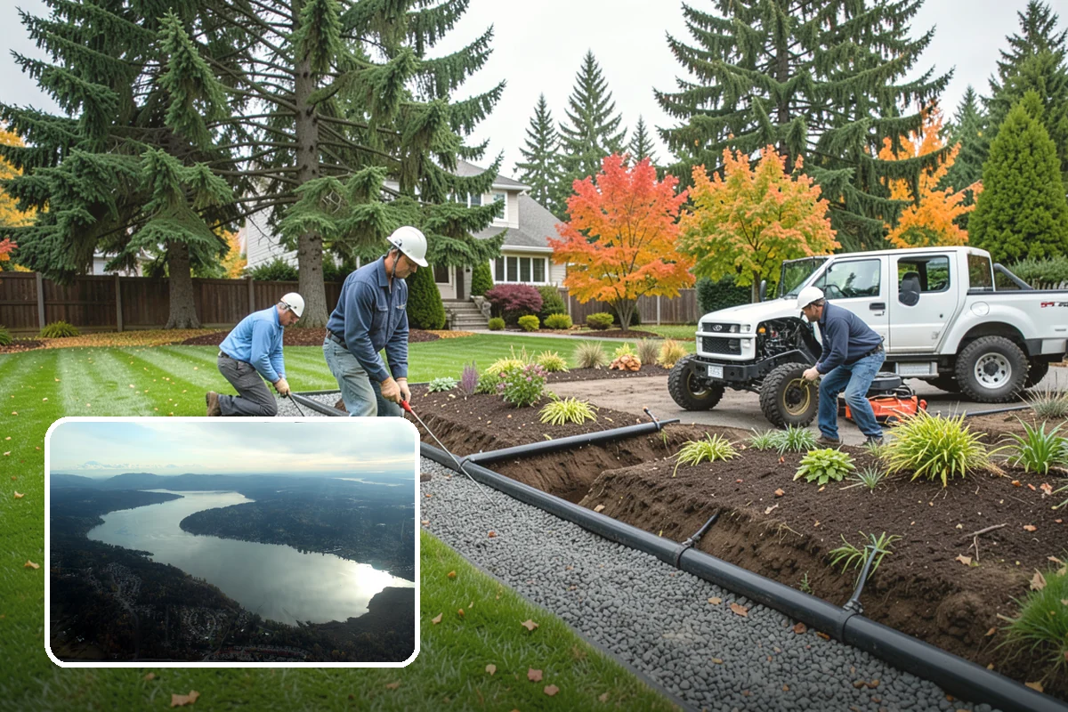 Lawn & Garden Renovation in Sammamish, King County, WA - One project that refreshes lawn and beds together