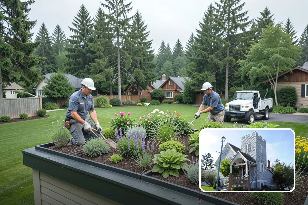 Lawn & Garden Renovation in Steilacoom, Pierce County, WA - One project that refreshes lawn and beds together