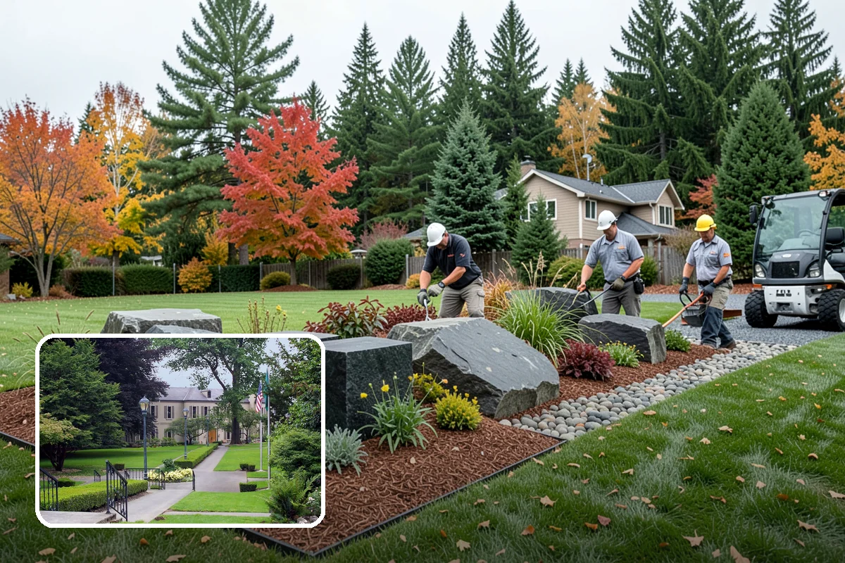 Lawn & Garden Renovation in Woodinville, King County, WA - One project that refreshes lawn and beds together
