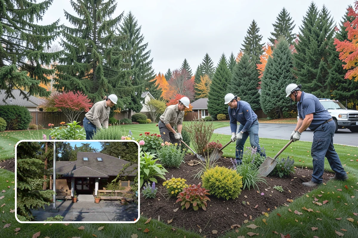 Lawn & Garden Renovation in Yarrow Point, King County, WA - One project that refreshes lawn and beds together