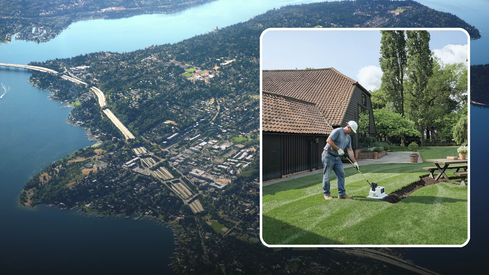 Lawn Grading & Leveling in Mercer Island, King County, WA - Smooth out bumps, dips, and low spots and correct slope so your lawn drains and mows evenly.