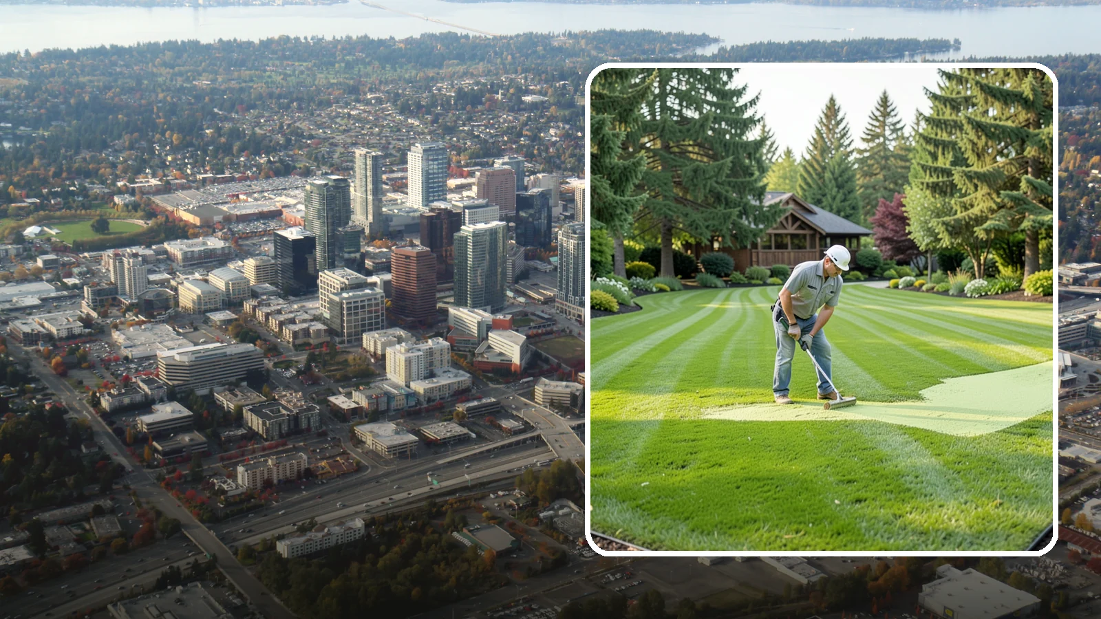 Lawn Lime Treatment in Bellevue, King County, WA - Lime treatment that corrects acidic Northwest soil so your lawn thrives and moss retreats.