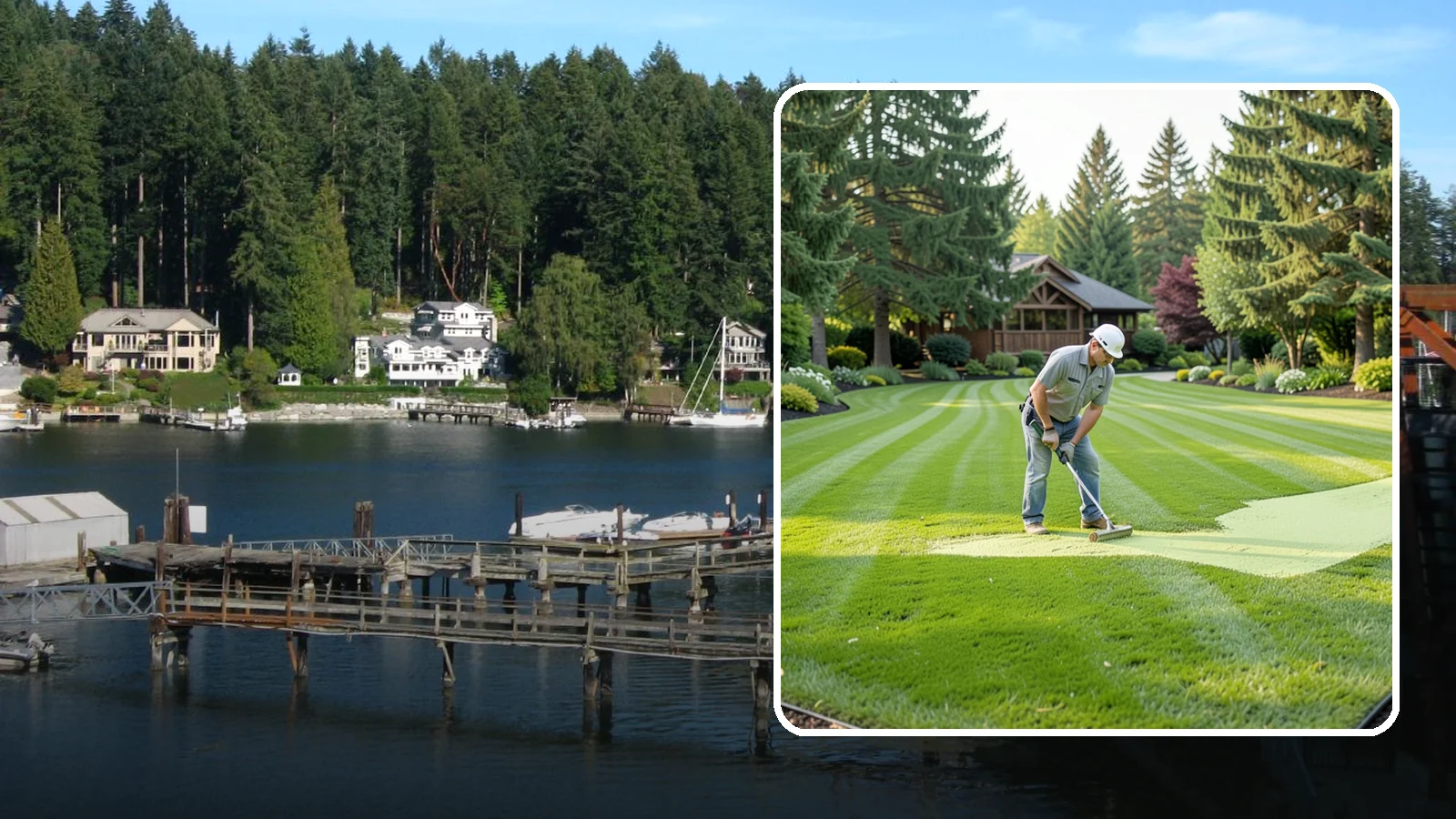 Lawn Lime Treatment in Gig Harbor, Pierce County, WA - Lime treatment that corrects acidic Northwest soil so your lawn thrives and moss retreats.