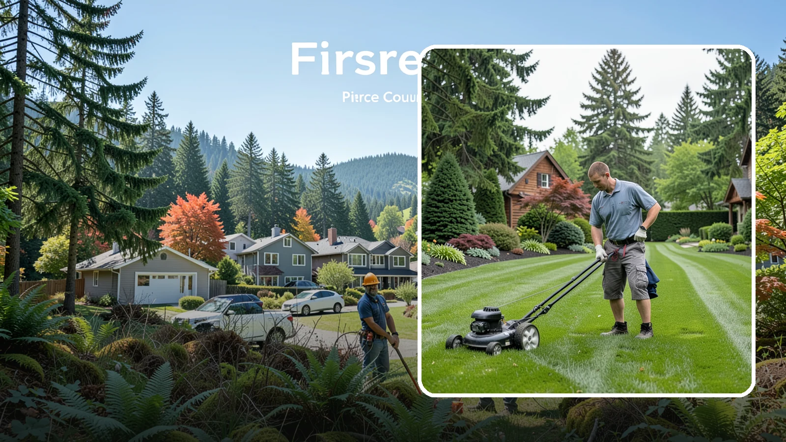 Lawn Maintenance in Fircrest, Pierce County, WA - Complete lawn maintenance that keeps your yard mowed, edged, and healthy on a regular schedule.