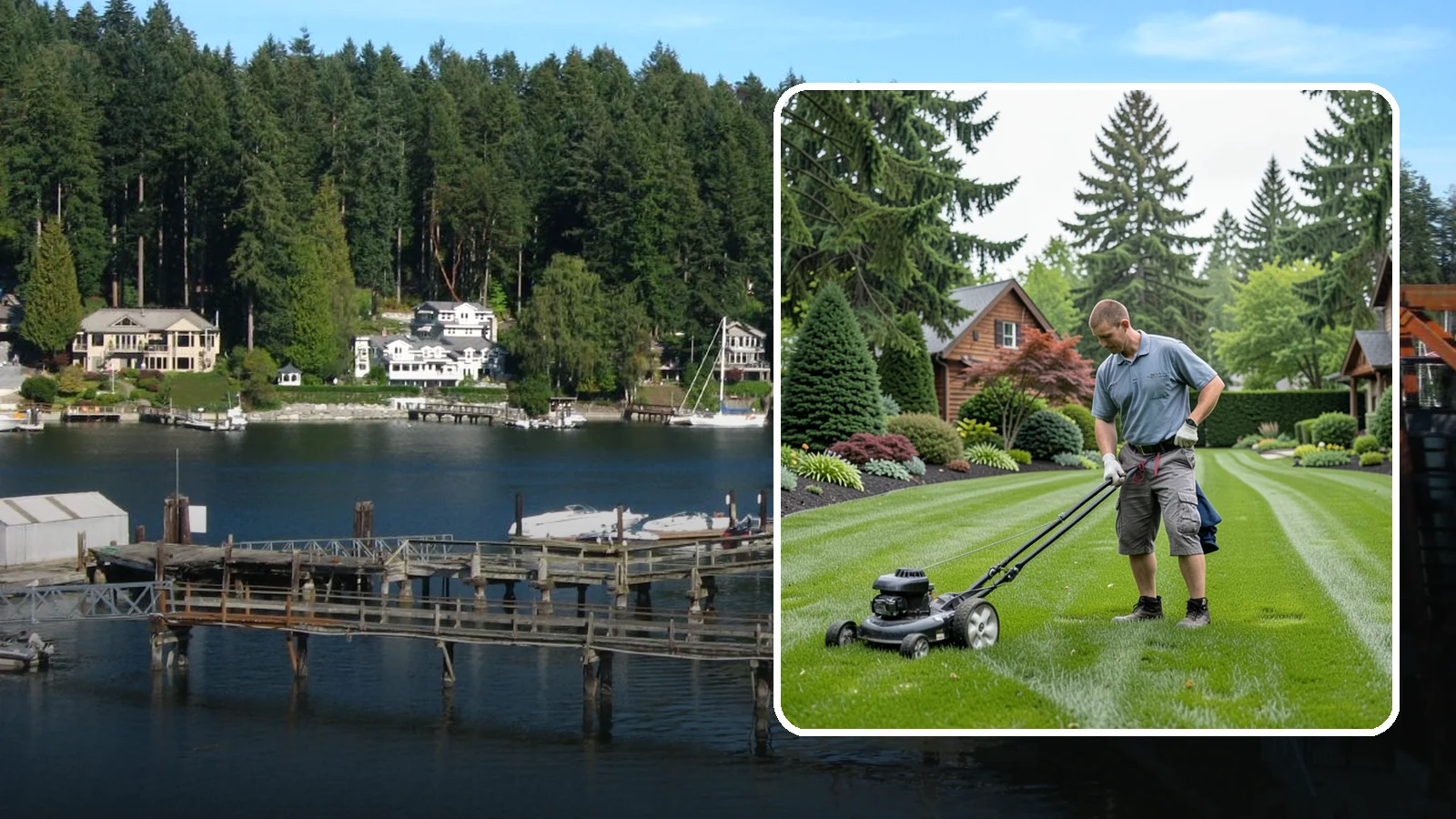 Lawn Maintenance in Gig Harbor, Pierce County, WA - Complete lawn maintenance that keeps your yard mowed, edged, and healthy on a regular schedule.