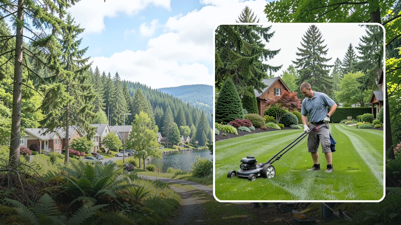 Lawn Maintenance in Lake Forest Park, King County, WA - Complete lawn maintenance that keeps your yard mowed, edged, and healthy on a regular schedule.