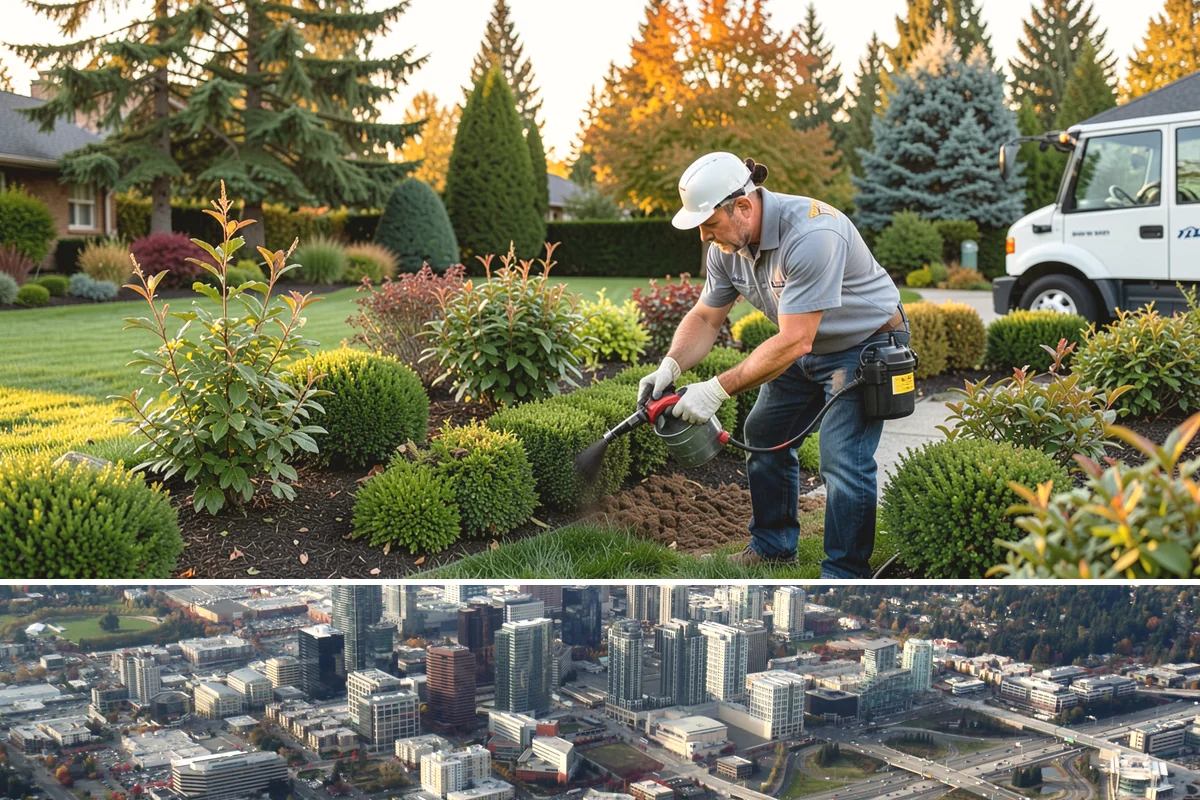 Lawn Mowing in Bellevue, King County, WA - Weekly from spring through fall during peak growth