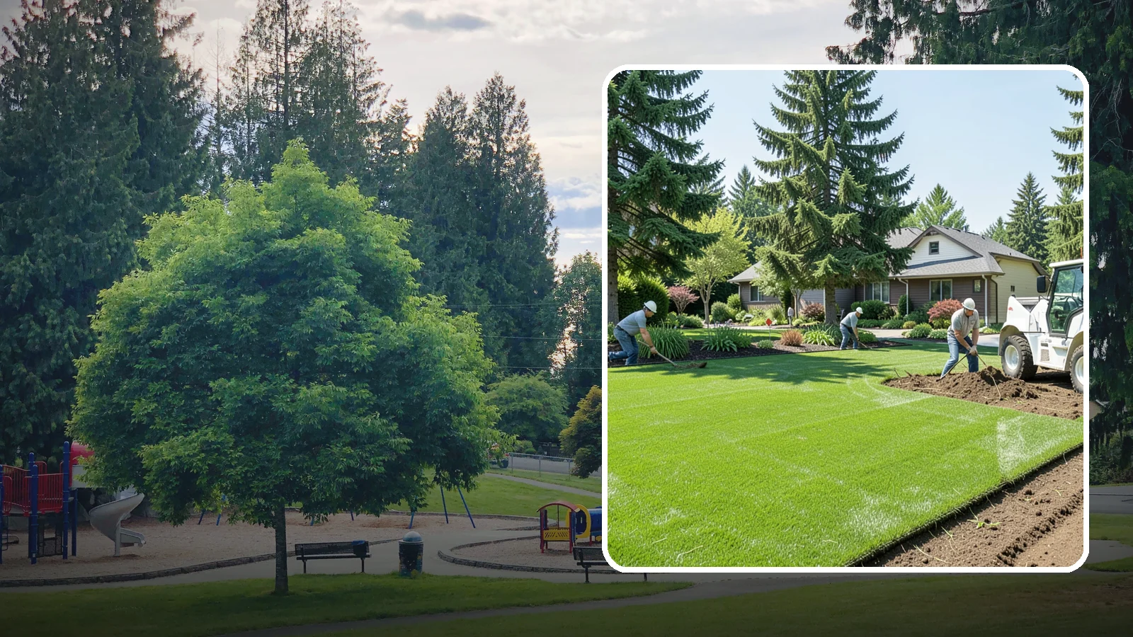 Lawn Removal in Bonney Lake, Pierce County, WA - Complete removal of old, dead, or unwanted lawn to make way for new turf, beds, or hardscape.