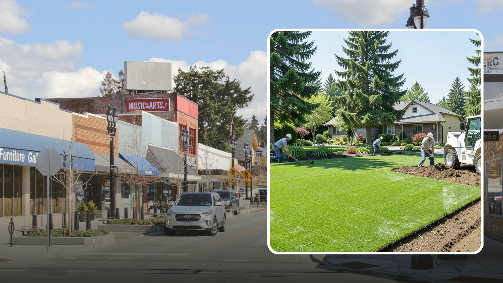 Lawn Removal in Bothell, King County, WA - Complete removal of old, dead, or unwanted lawn to make way for new turf, beds, or hardscape.