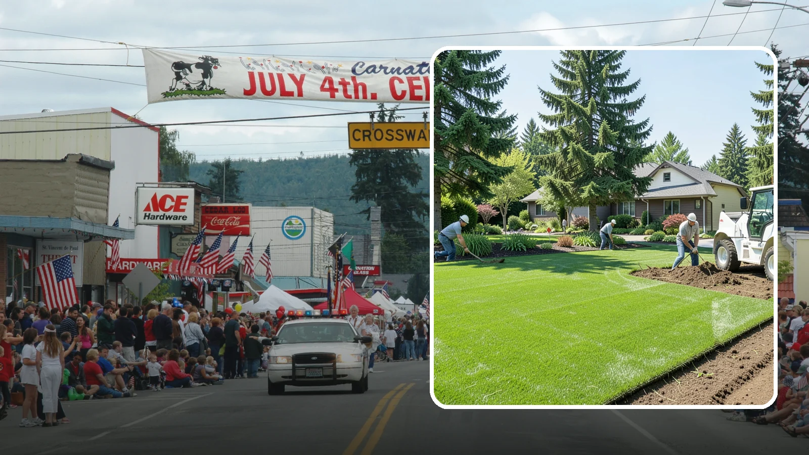 Lawn Removal in Carnation, King County, WA - Complete removal of old, dead, or unwanted lawn to make way for new turf, beds, or hardscape.