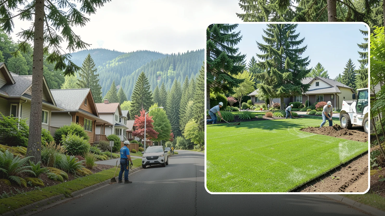 Lawn Removal in Darrington, Snohomish County, WA - Complete removal of old, dead, or unwanted lawn to make way for new turf, beds, or hardscape.