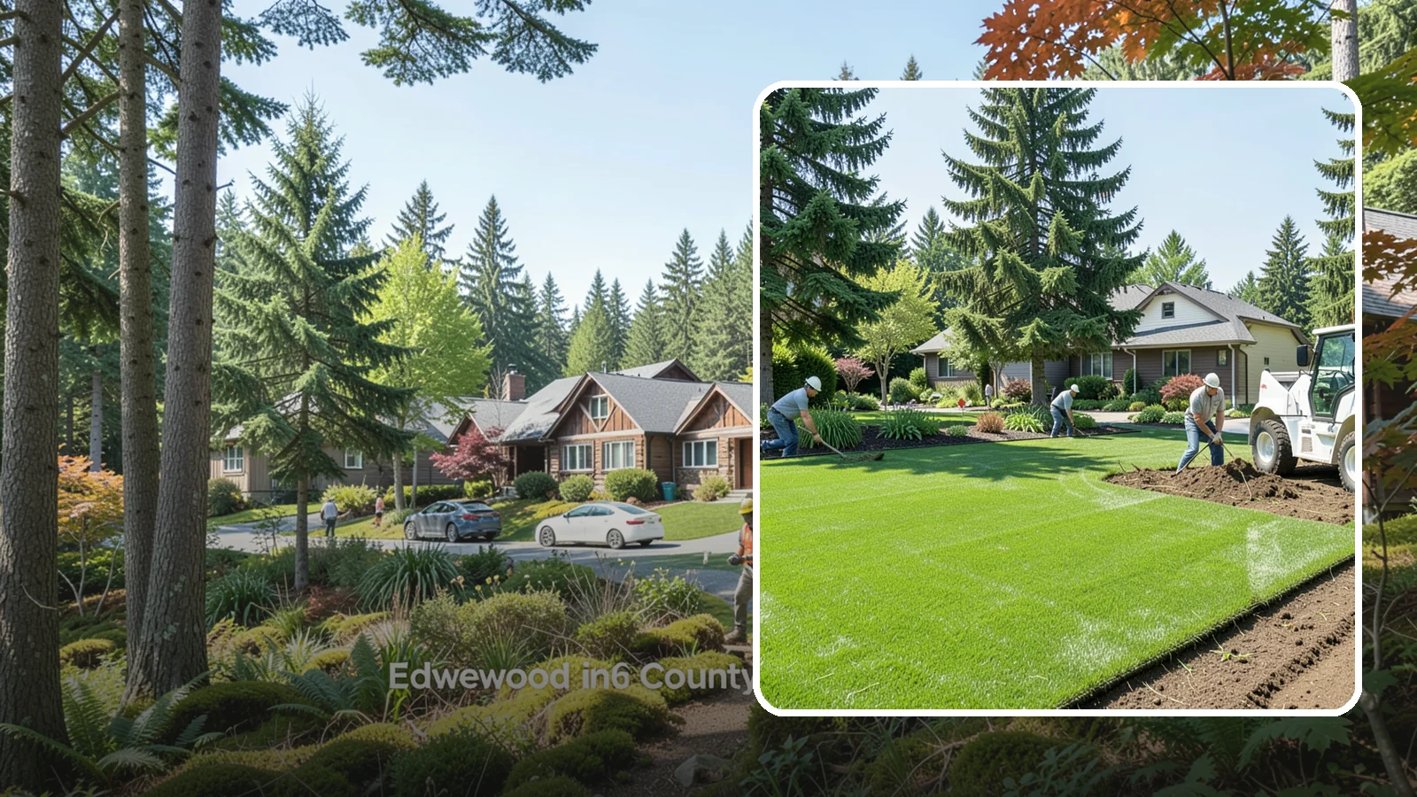 Lawn Removal in Edgewood, Pierce County, WA - Complete removal of old, dead, or unwanted lawn to make way for new turf, beds, or hardscape.