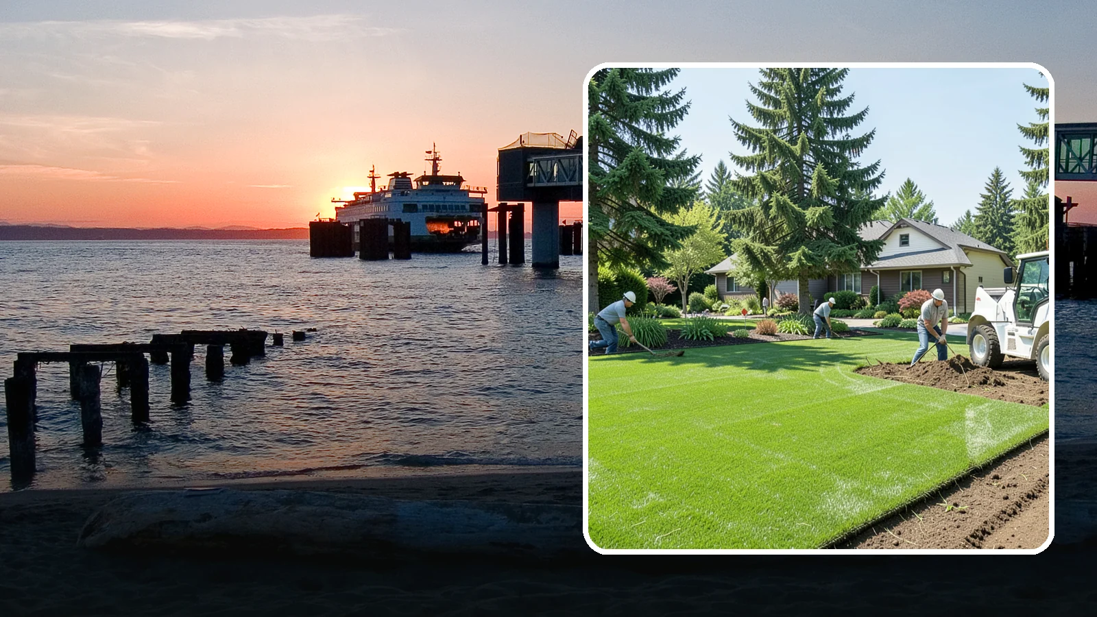 Lawn Removal in Edmonds, Snohomish County, WA - Complete removal of old, dead, or unwanted lawn to make way for new turf, beds, or hardscape.
