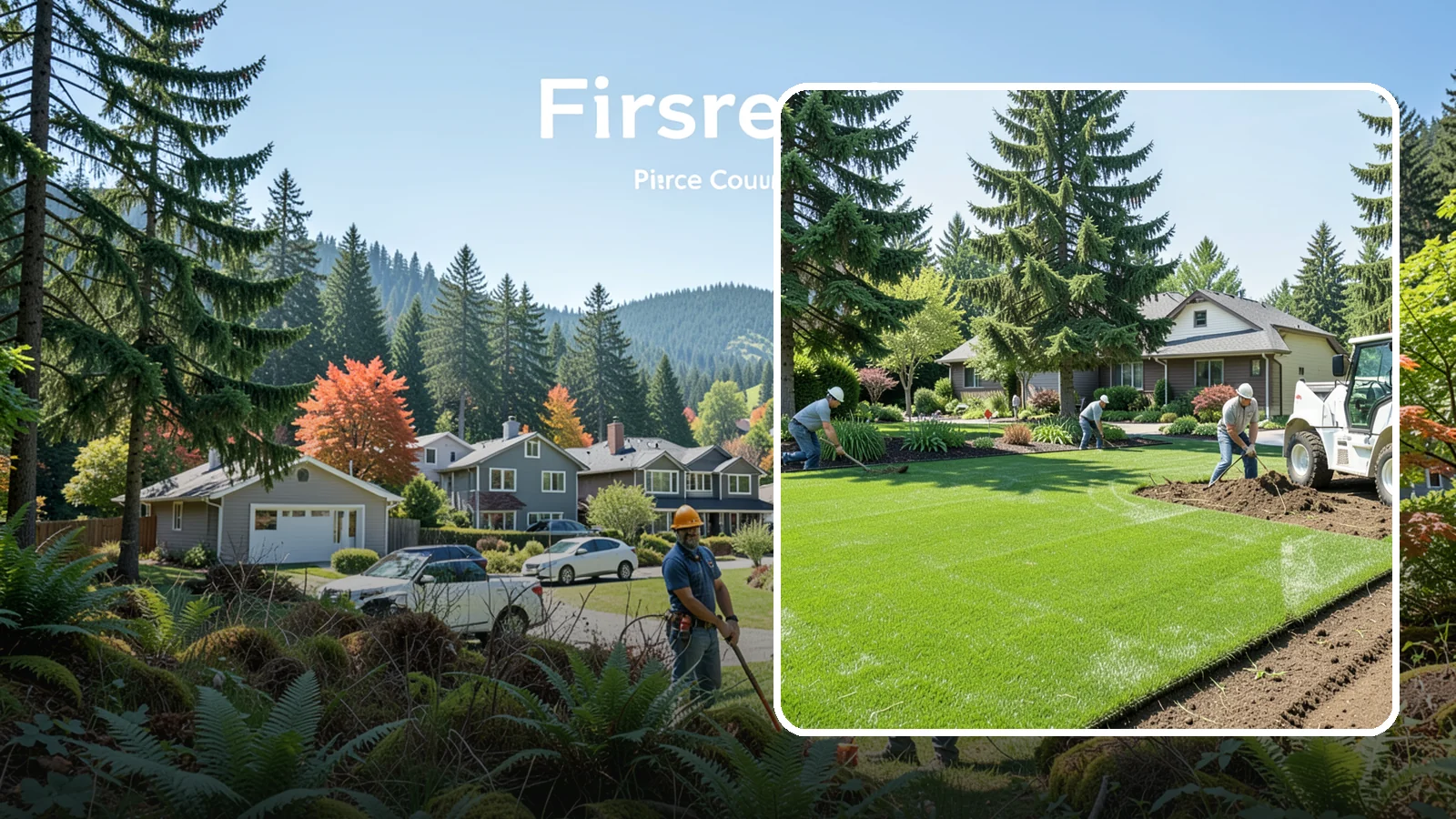 Lawn Removal in Fircrest, Pierce County, WA - Complete removal of old, dead, or unwanted lawn to make way for new turf, beds, or hardscape.