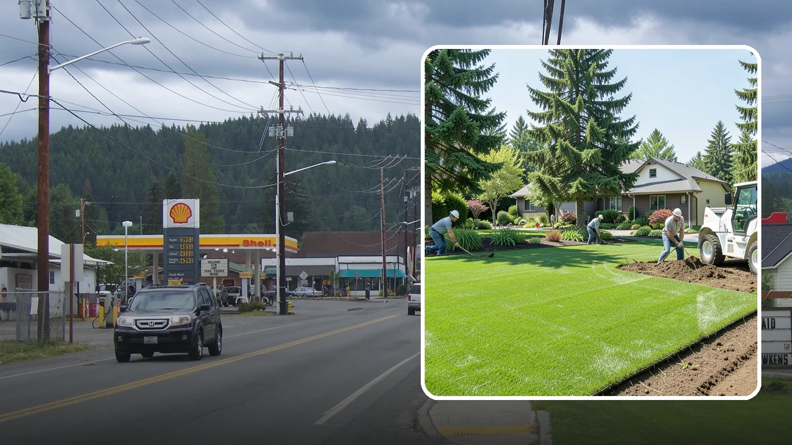Lawn Removal in Granite Falls, Snohomish County, WA - Complete removal of old, dead, or unwanted lawn to make way for new turf, beds, or hardscape.