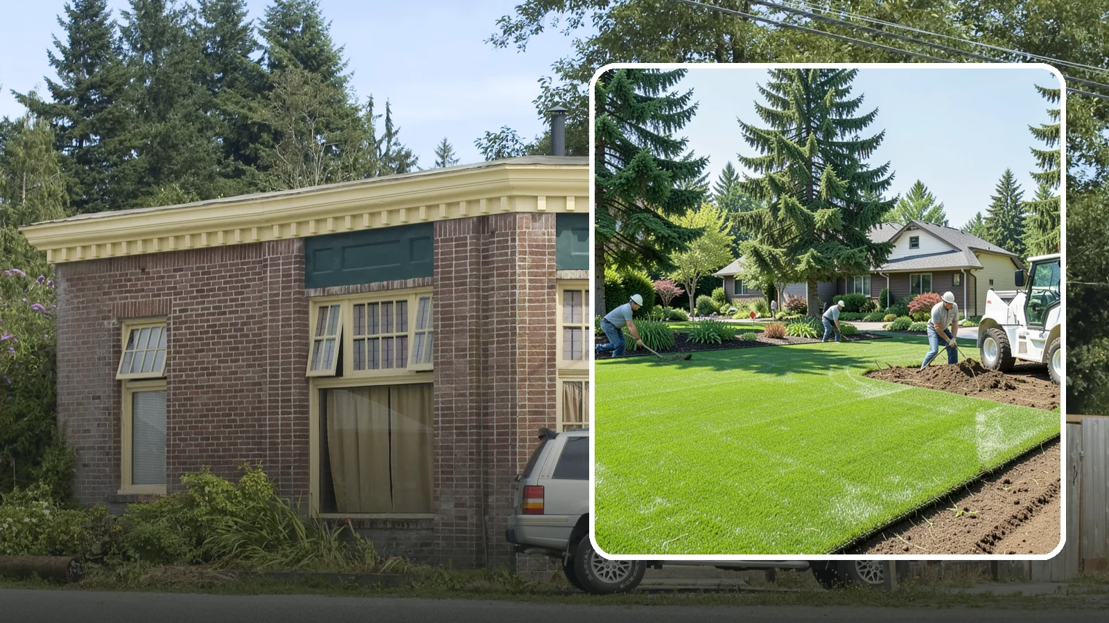 Lawn Removal in Hamilton, Skagit County, WA - Complete removal of old, dead, or unwanted lawn to make way for new turf, beds, or hardscape.