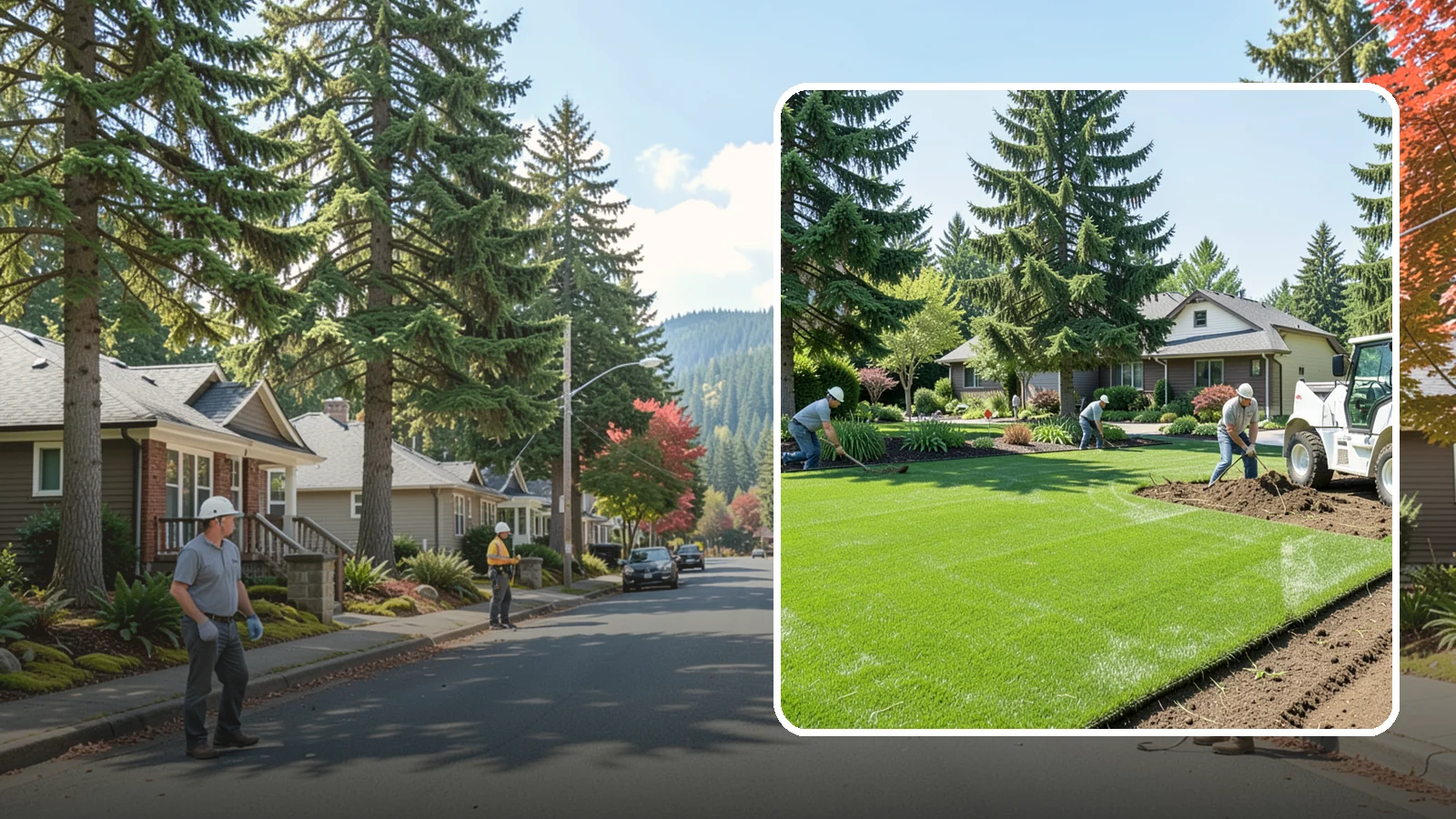Lawn Removal in Hunts Point, King County, WA - Complete removal of old, dead, or unwanted lawn to make way for new turf, beds, or hardscape.