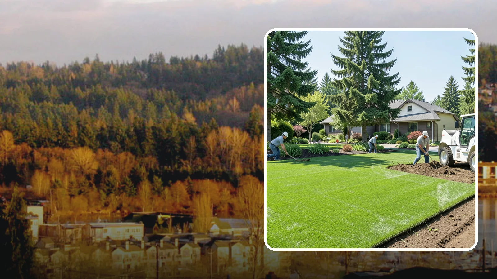 Lawn Removal in Kenmore, King County, WA - Complete removal of old, dead, or unwanted lawn to make way for new turf, beds, or hardscape.