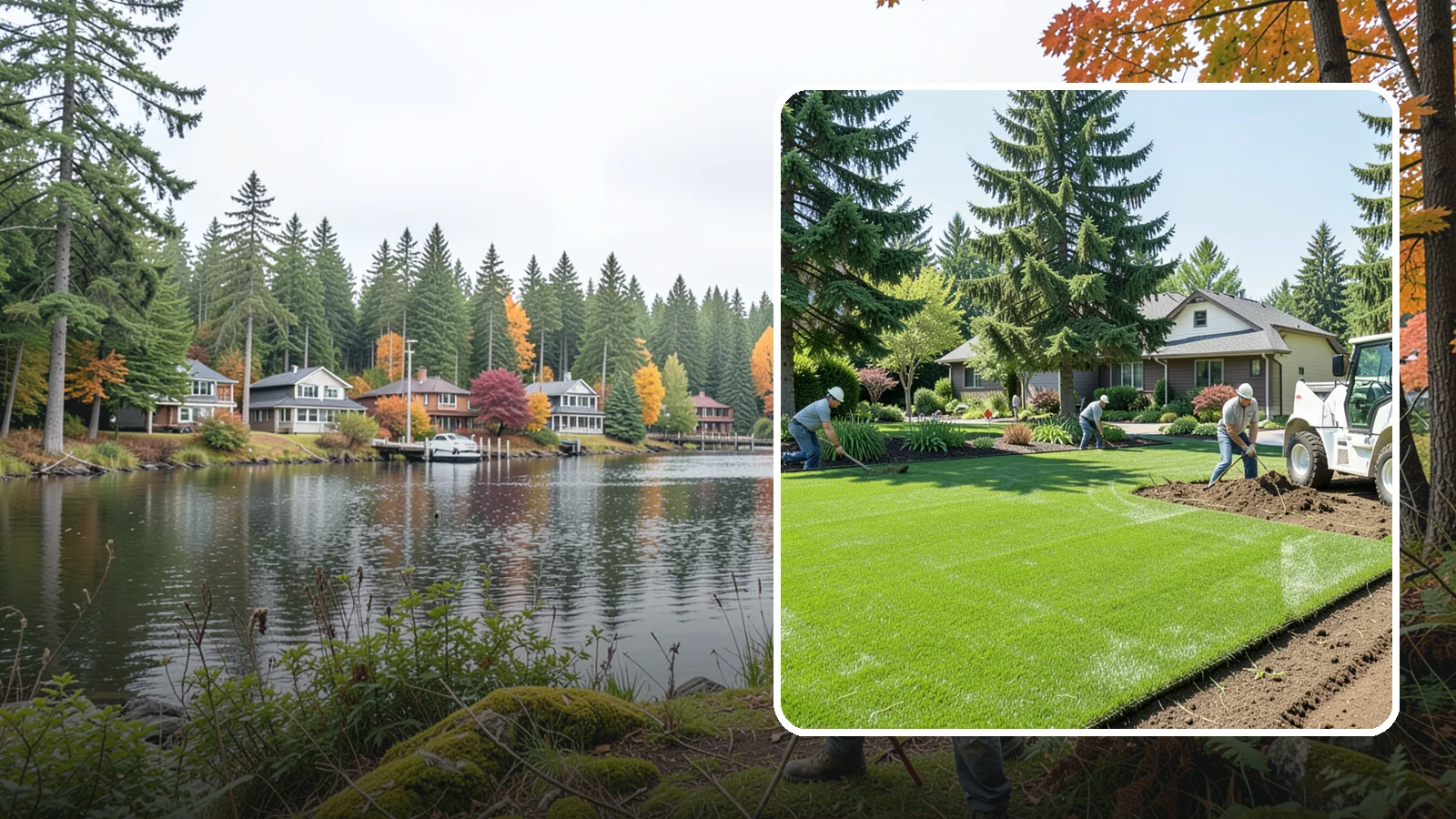 Lawn Removal in La Conner, Skagit County, WA - Complete removal of old, dead, or unwanted lawn to make way for new turf, beds, or hardscape.
