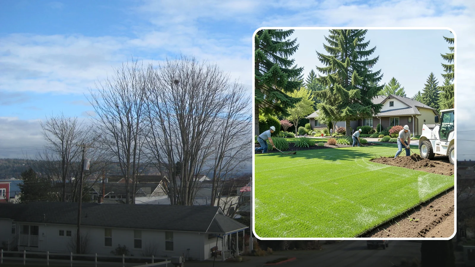 Lawn Removal in Langley, Island County, WA - Complete removal of old, dead, or unwanted lawn to make way for new turf, beds, or hardscape.