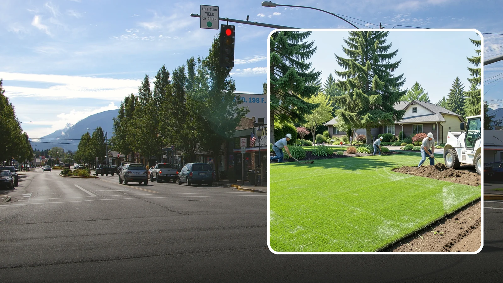 Lawn Removal in North Bend, King County, WA - Complete removal of old, dead, or unwanted lawn to make way for new turf, beds, or hardscape.