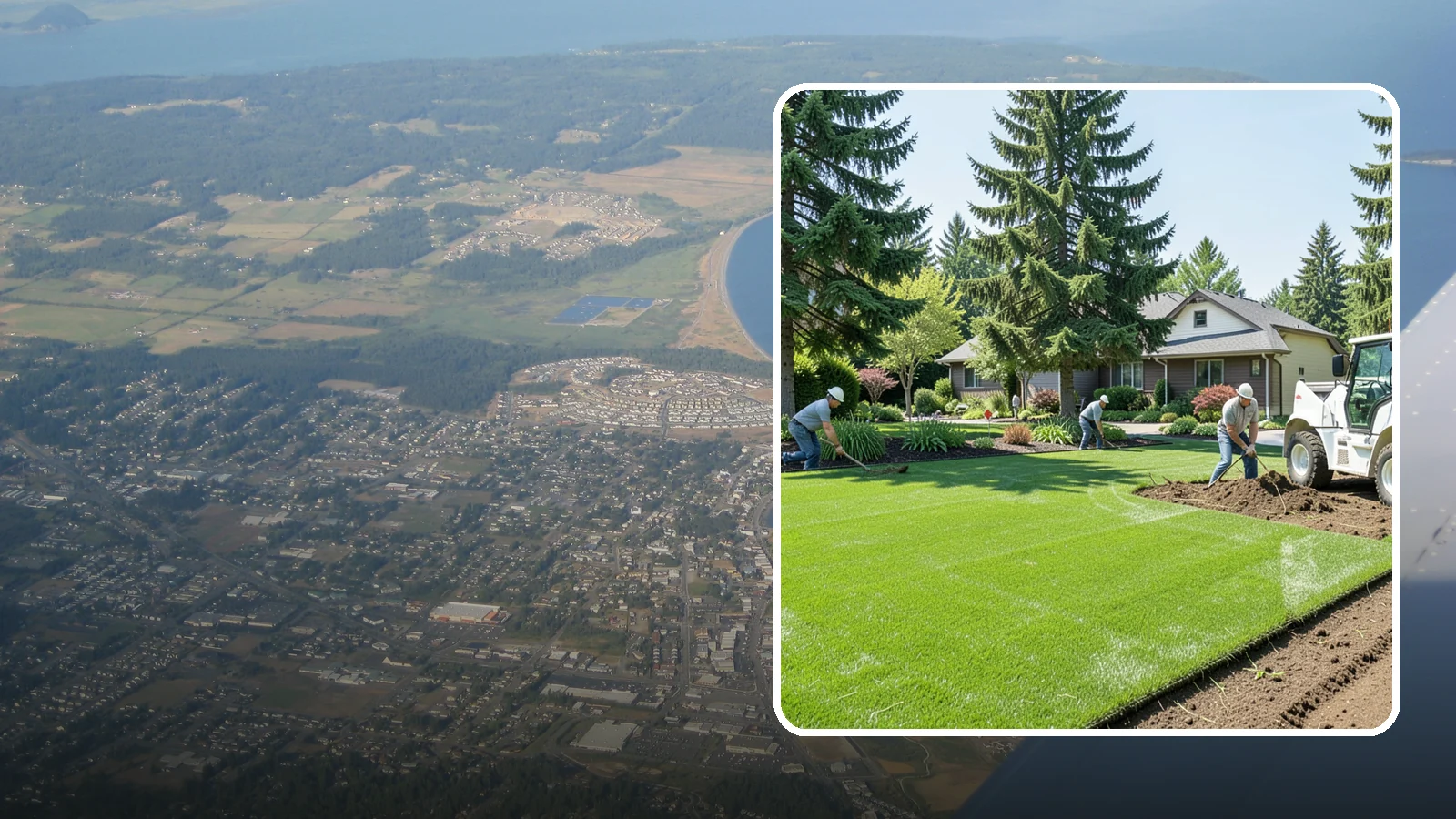 Lawn Removal in Oak Harbor, Island County, WA - Complete removal of old, dead, or unwanted lawn to make way for new turf, beds, or hardscape.