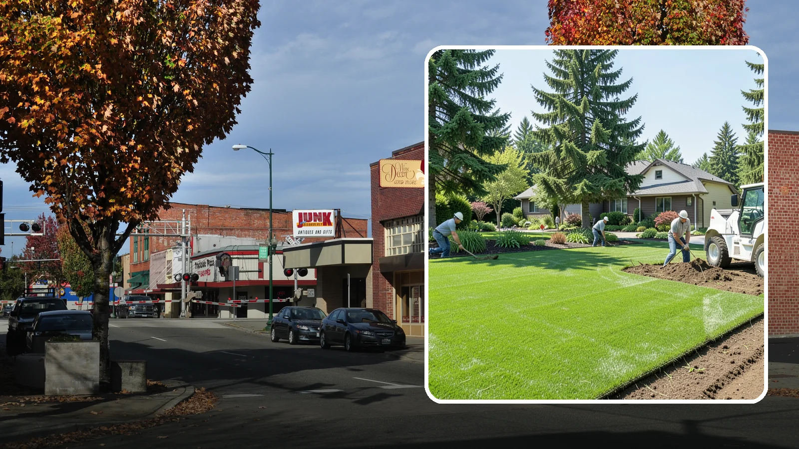 Lawn Removal in Puyallup, Pierce County, WA - Complete removal of old, dead, or unwanted lawn to make way for new turf, beds, or hardscape.