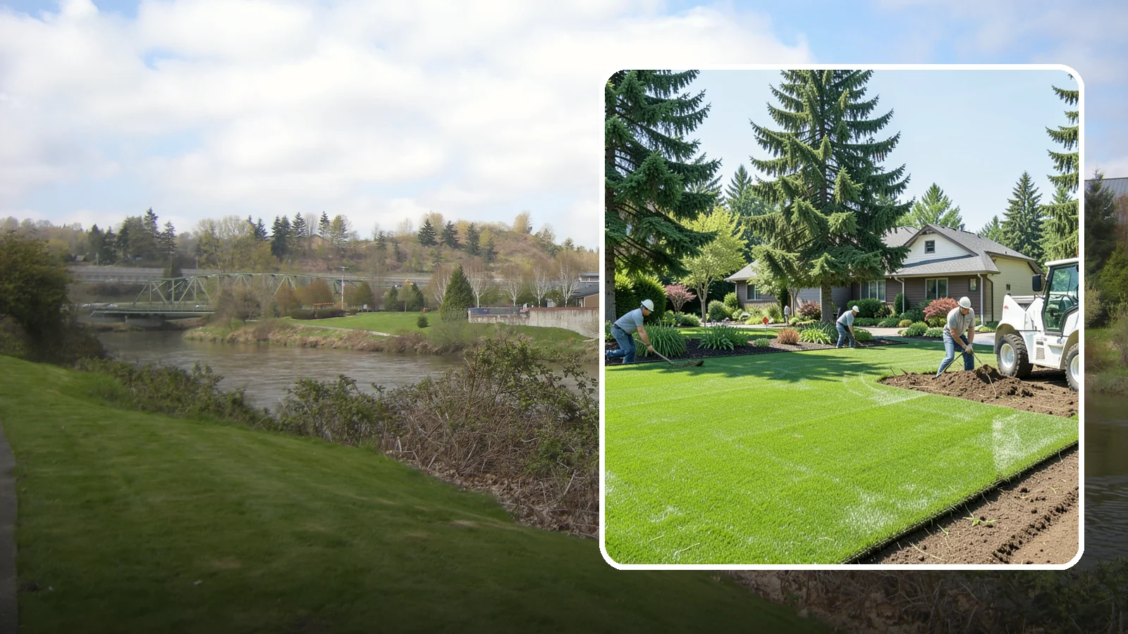 Lawn Removal in Tukwila, King County, WA - Complete removal of old, dead, or unwanted lawn to make way for new turf, beds, or hardscape.
