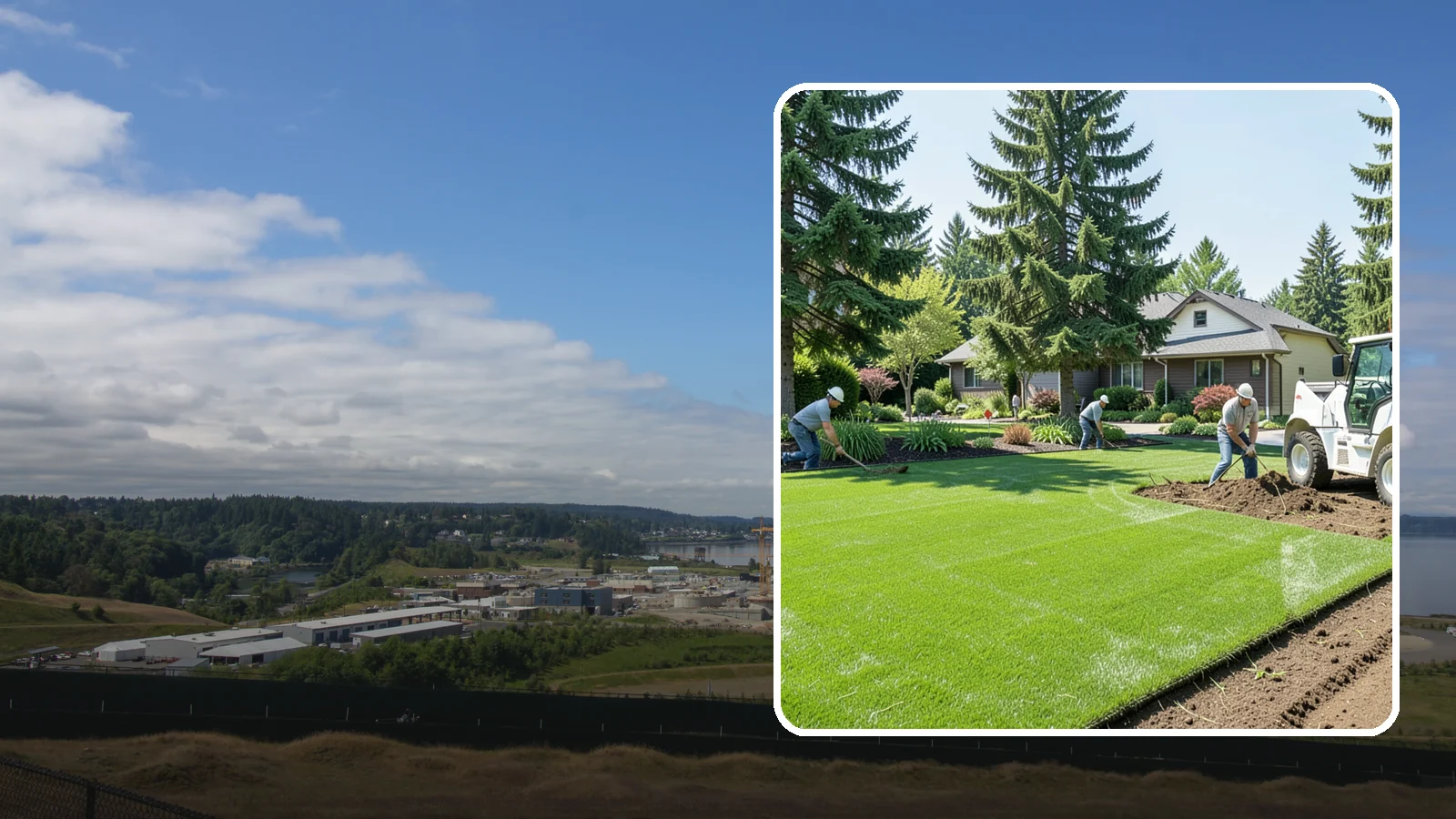 Lawn Removal in University Place, Pierce County, WA - Complete removal of old, dead, or unwanted lawn to make way for new turf, beds, or hardscape.