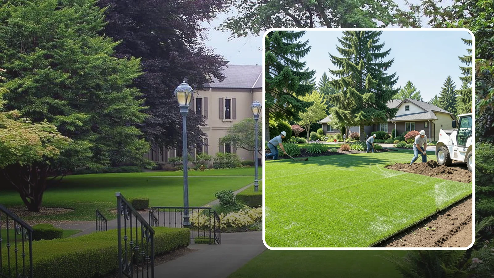 Lawn Removal in Woodinville, King County, WA - Complete removal of old, dead, or unwanted lawn to make way for new turf, beds, or hardscape.