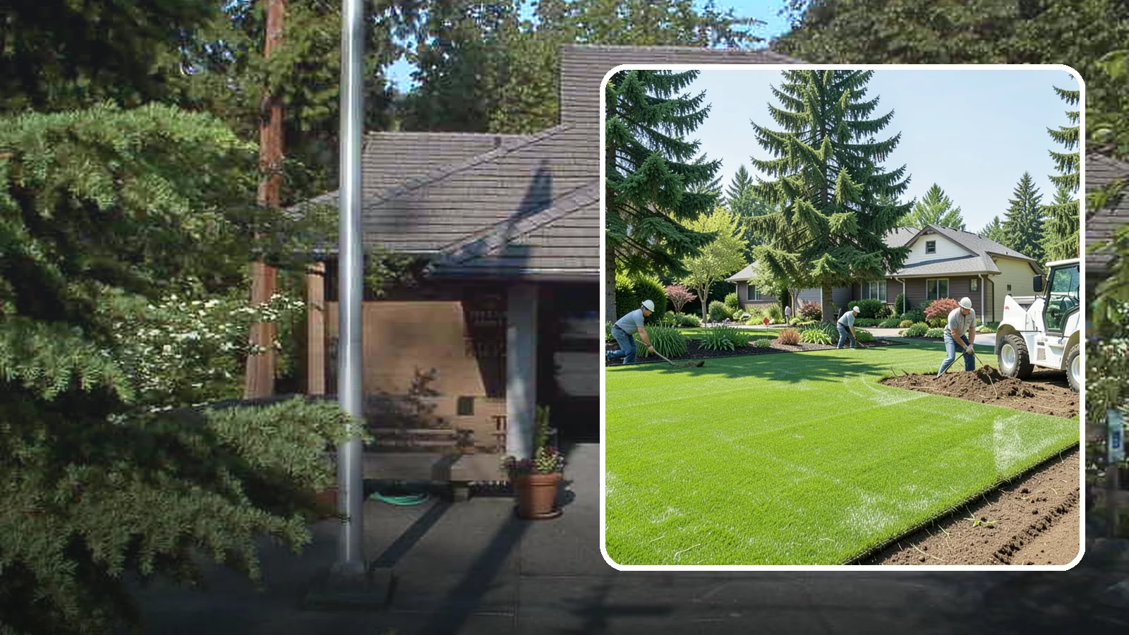 Lawn Removal in Yarrow Point, King County, WA - Complete removal of old, dead, or unwanted lawn to make way for new turf, beds, or hardscape.