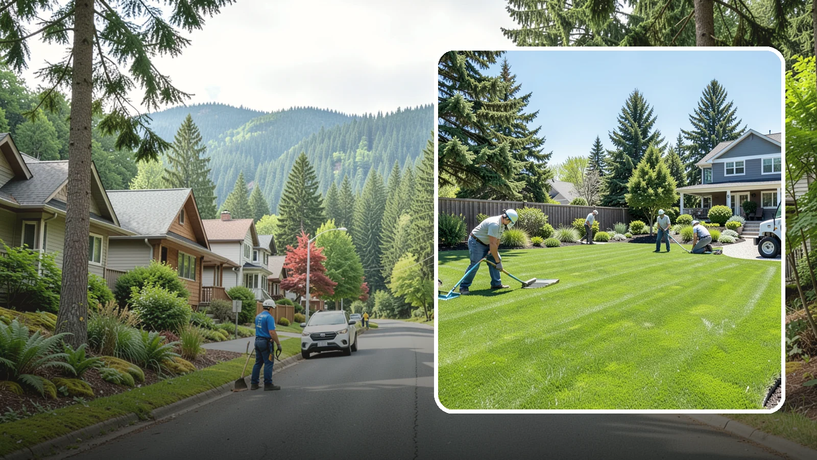 Lawn Restoration in Darrington, Snohomish County, WA - Rebuild a thin, mossy, or worn-out lawn into thick healthy turf through targeted repair and reseeding.