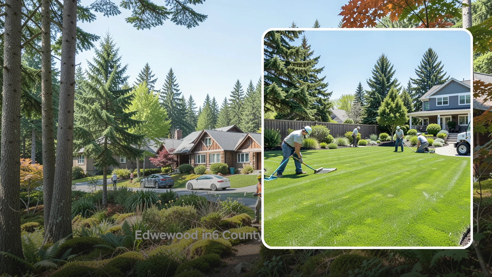 Lawn Restoration in Edgewood, Pierce County, WA - Rebuild a thin, mossy, or worn-out lawn into thick healthy turf through targeted repair and reseeding.