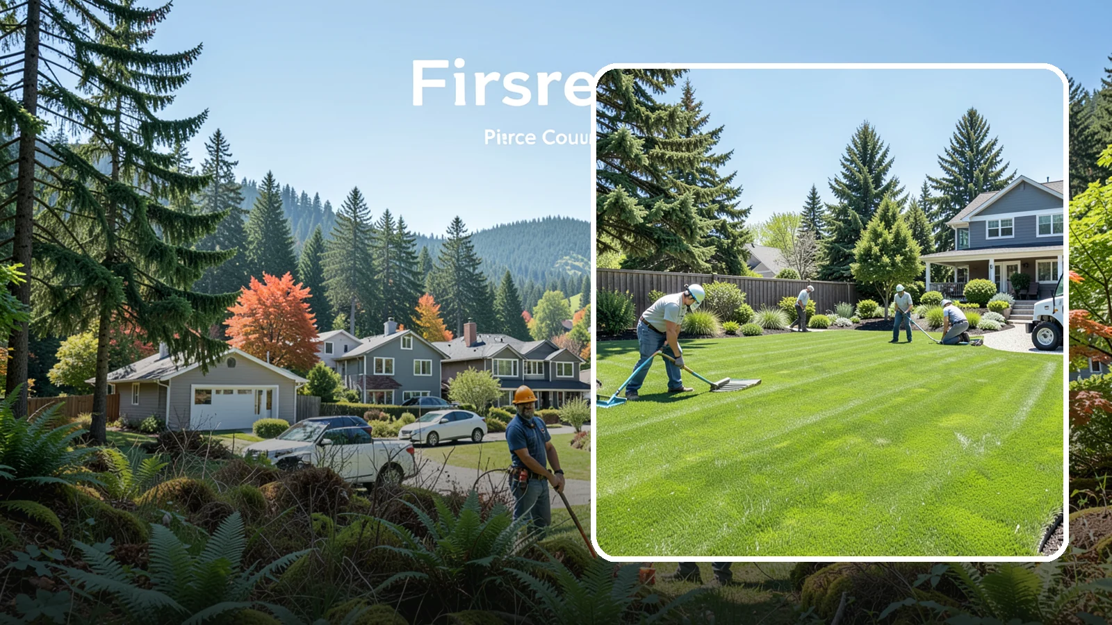 Lawn Restoration in Fircrest, Pierce County, WA - Rebuild a thin, mossy, or worn-out lawn into thick healthy turf through targeted repair and reseeding.