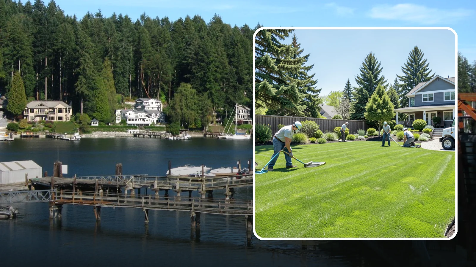 Lawn Restoration in Gig Harbor, Pierce County, WA - Rebuild a thin, mossy, or worn-out lawn into thick healthy turf through targeted repair and reseeding.
