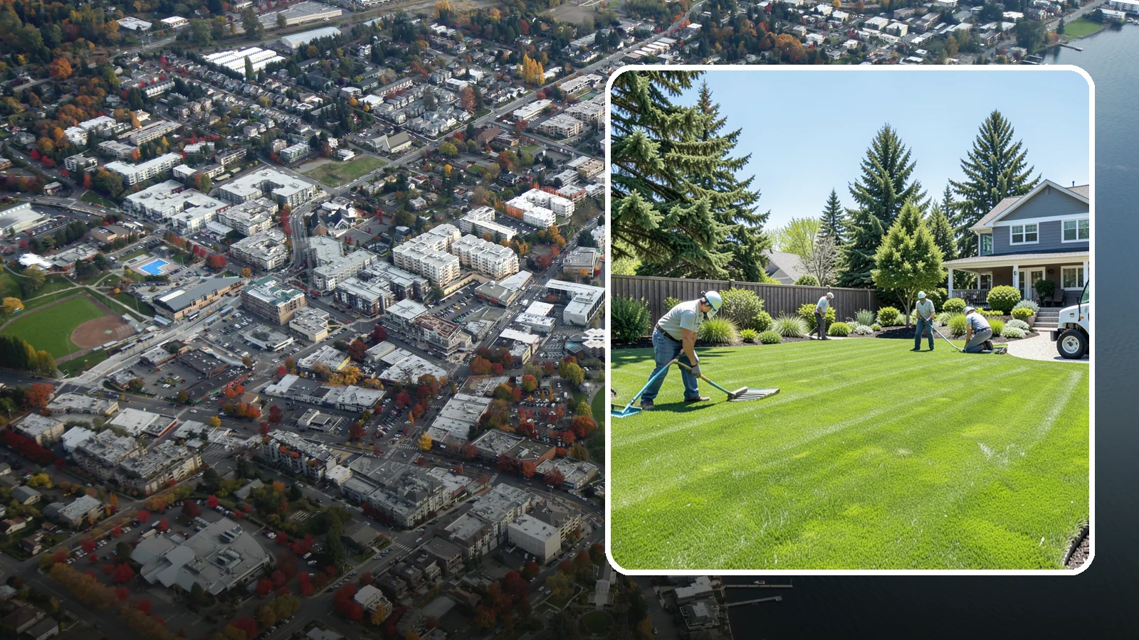 Lawn Restoration in Kirkland, King County, WA - Rebuild a thin, mossy, or worn-out lawn into thick healthy turf through targeted repair and reseeding.