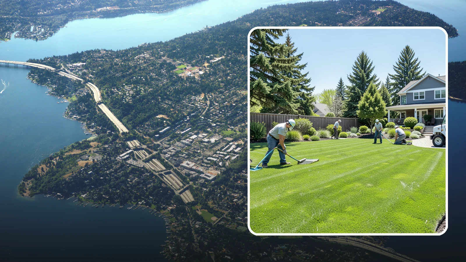 Lawn Restoration in Mercer Island, King County, WA - Rebuild a thin, mossy, or worn-out lawn into thick healthy turf through targeted repair and reseeding.