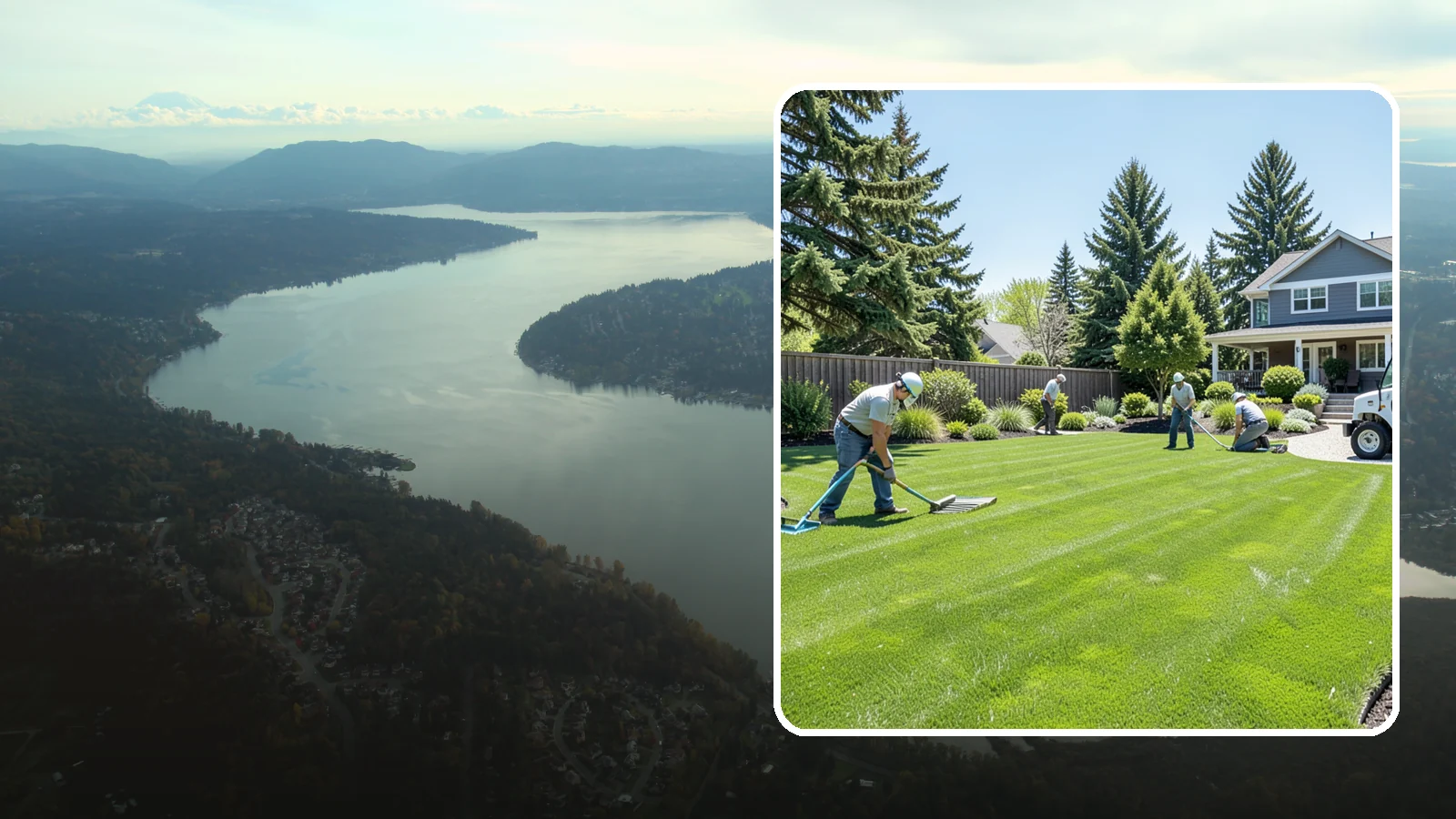 Lawn Restoration in Sammamish, King County, WA - Rebuild a thin, mossy, or worn-out lawn into thick healthy turf through targeted repair and reseeding.