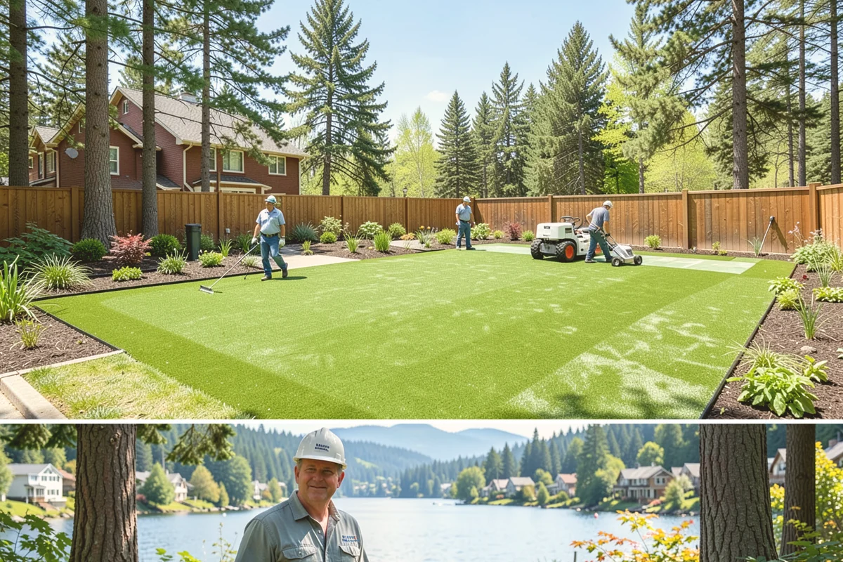 Lawn Rolling in Milton, King County, WA - Early spring is the ideal time to roll a Northwest lawn, once winter frost heaving has settled and the soil is moist but firm.