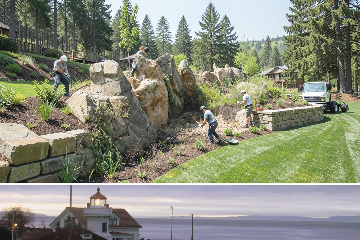 Lawn Rolling in Mukilteo, Snohomish County, WA - Early spring is the ideal time to roll a Northwest lawn, once winter frost heaving has settled and the soil is moist but firm.
