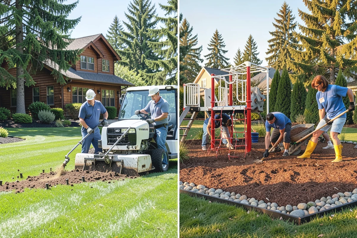 Lawn Seeding in Renton, King County, WA - Clear debris and kill existing weeds