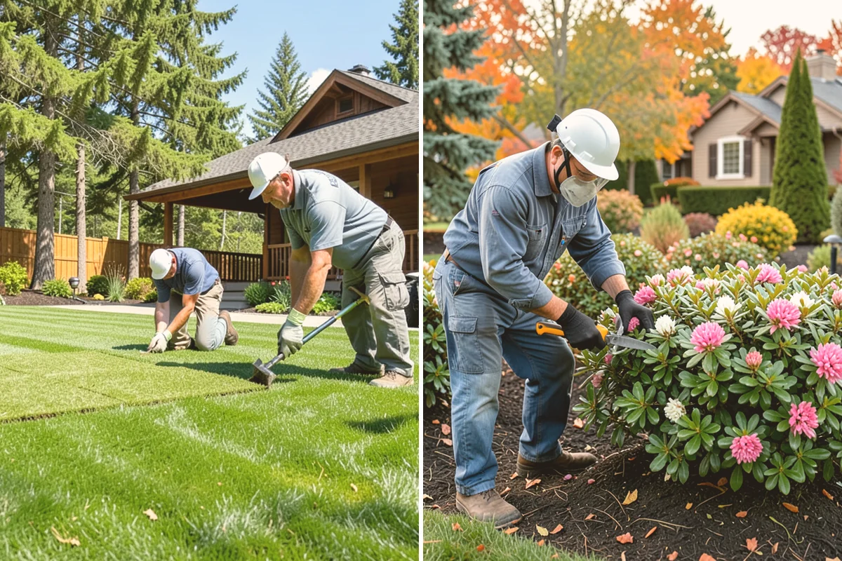 Lawn Top Dressing in Bellevue, King County, WA - Mow and prepare the lawn