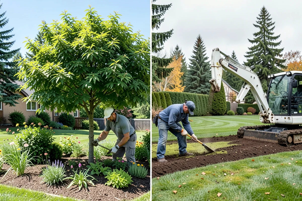 Lawn Top Dressing in Gig Harbor, Pierce County, WA - Mow and prepare the lawn