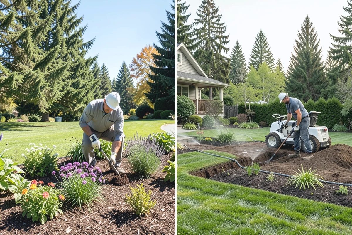 Lawn Top Dressing in Woodinville, King County, WA - Mow and prepare the lawn