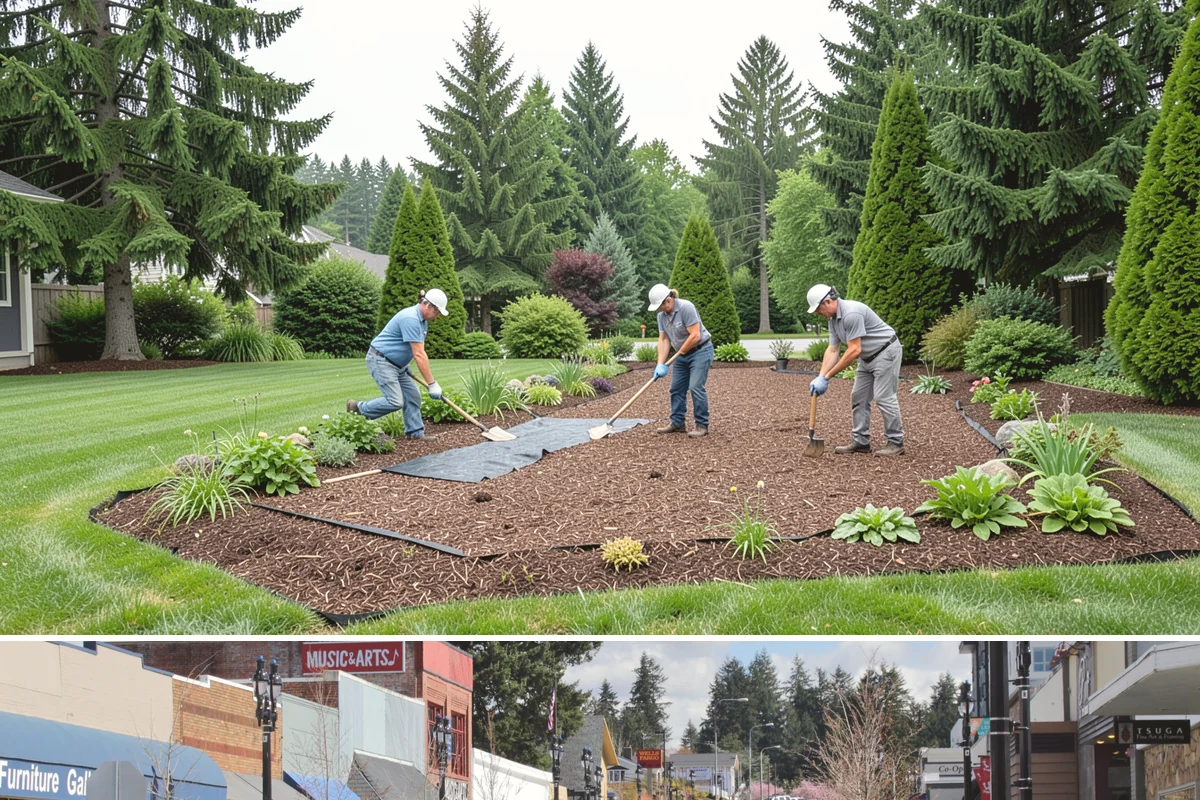 Leaf Removal in Bothell, King County, WA - Done through the fall, often on a recurring schedule.